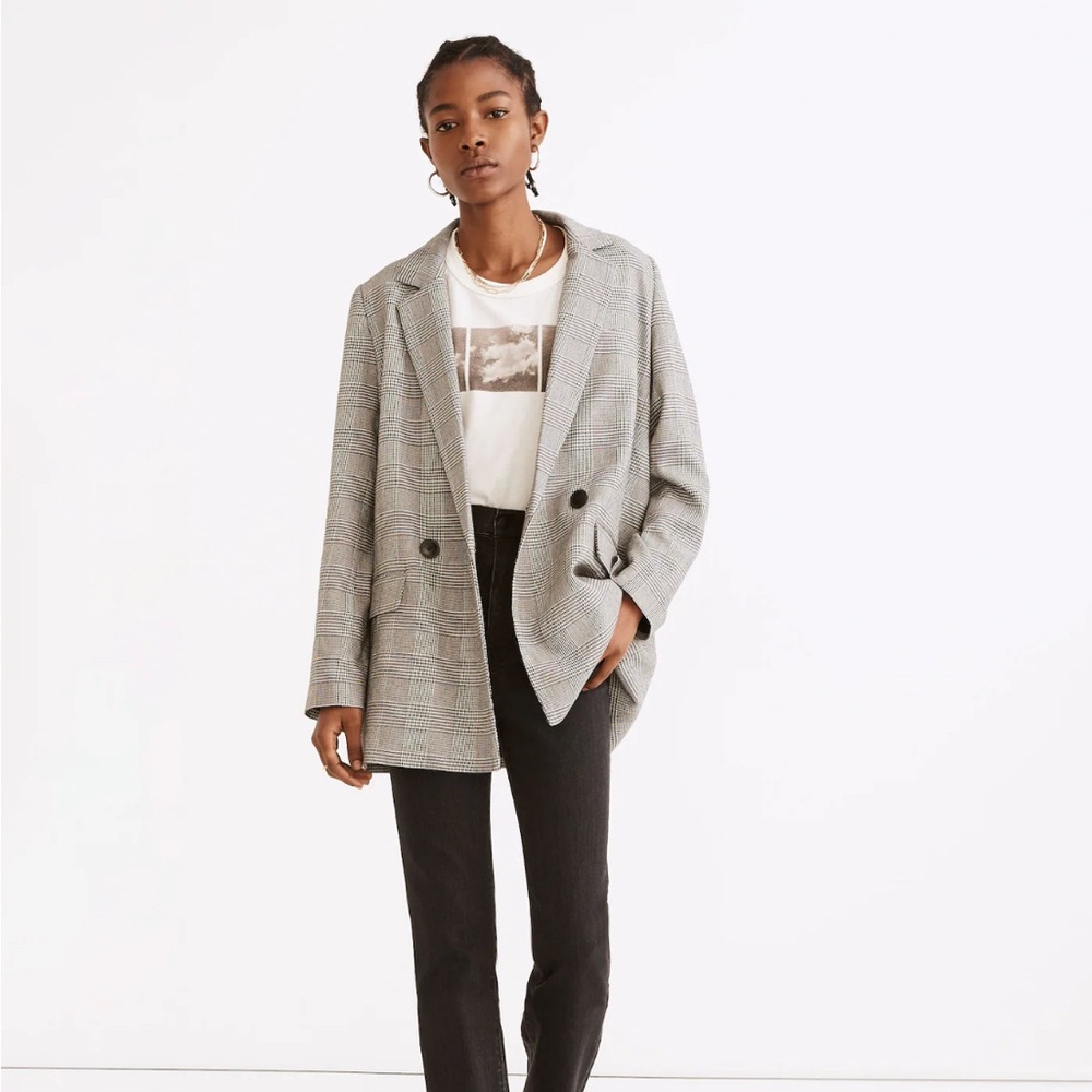 Madewell Dorset Blazer in Edsall Plaid in size small